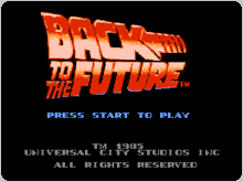 Back to the Future Title Screen