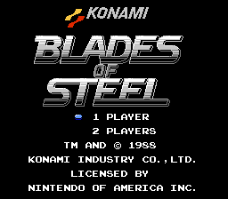 Blades of Steel Title Screen