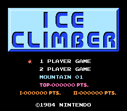 Ice Climber Title Screen