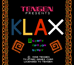 Klax Title Screen