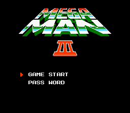 Mega Man III Title Screen