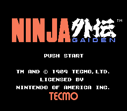 Ninja Gaiden Title Screen