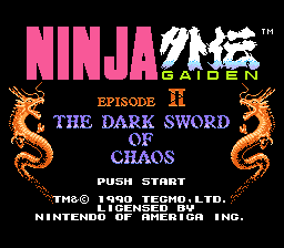 Ninja Gaiden Title Screen