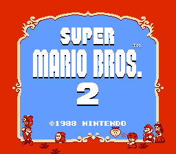 Super Mario Bros 2 Title Screen